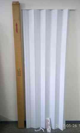 Ширма-гармошка міжкімнатна No15 Білий 820х2030х0,6 мм розсувна пластикова глуха Дніпро