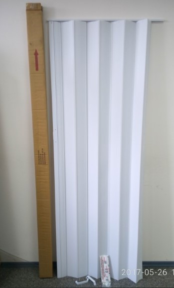 Ширма-гармошка міжкімнатна No15 Білий 820х2030х0,6 мм розсувна пластикова глуха Дніпро - фото 1