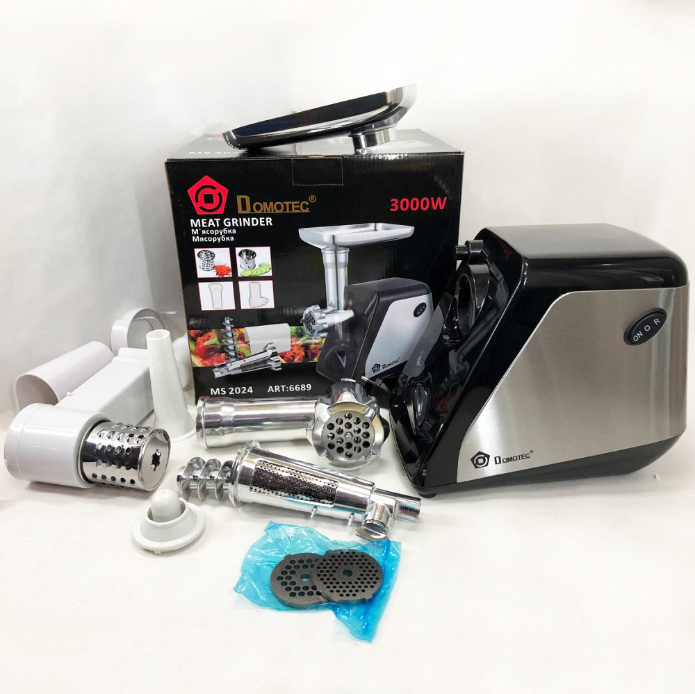 Электрические мясорубки для общепита DOMOTEC MS-2024 3000 Вт, Мясорубки с соковыжималкой и шинковкой JQ-62 Киев - изображение 12