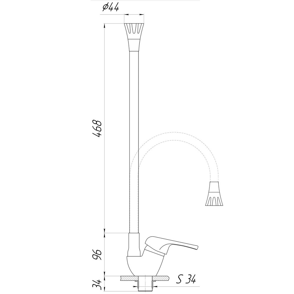 Змішувач для кухні Globus Lux Caprice GLCA-0203SK-G05 (000031303) Київ - фото 7