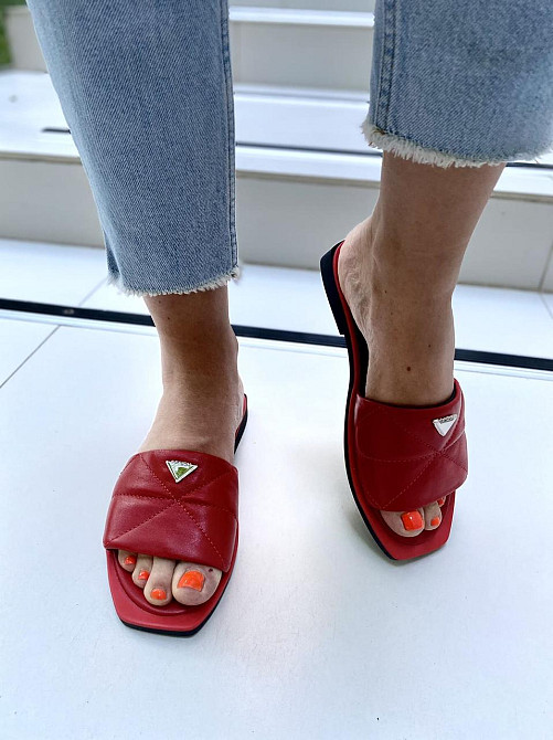 Виконт Шльопанці жіночі VIKONT 99-27-1 червоні (літо, шкіра натуральна) (4509) Коломыя - изображение 8