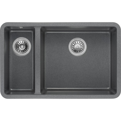 Мийка кухонна GRANADO Under top DOUBLE grafito (gr3409) Вінниця - фото 1