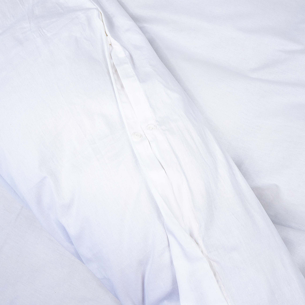 Cімейний комплект постільної білизни Сатин Гладкий 135 г/м2 YouStar (Білий) 2 х 50х70 Суми - фото 3