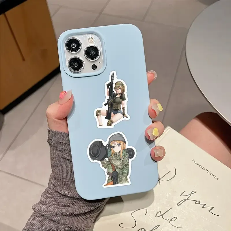 Набор стикеров военные аниме девушки - 60 виниловых наклеек Киев - изображение 5