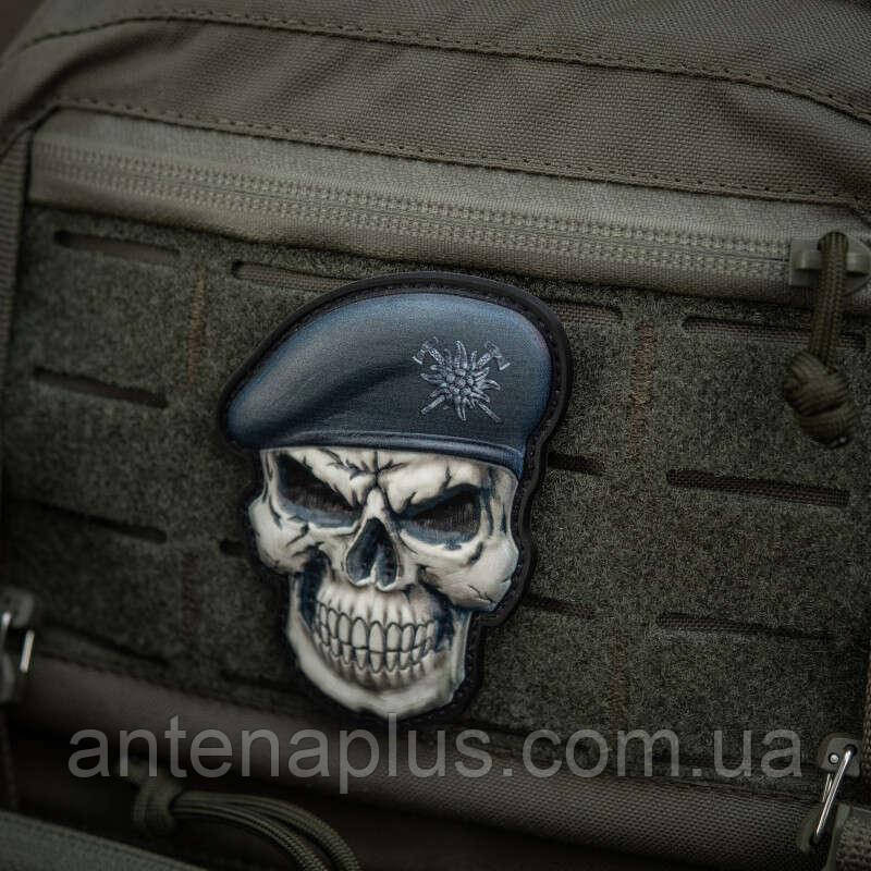 Череп у береті Гірської піхоти шеврон / патч Київ - фото 1