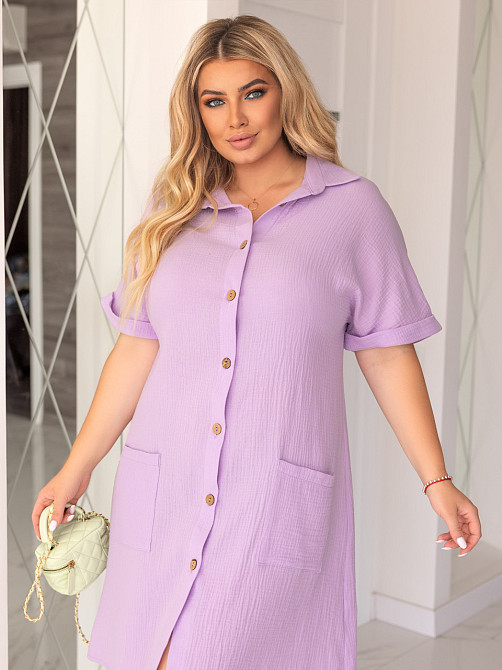 Літня муслінова сукня-сорочка "Erika" | Норма і батал Київ - фото 2