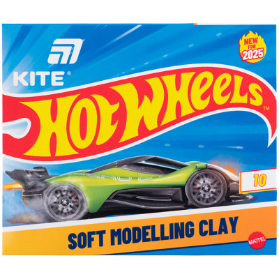 Пластилін Kite Hot Wheels восковий, 10 кольорів, 200 г (HW25-084) Вінниця - фото 1