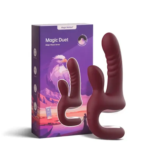 Смарт-пульсатор Magic Motion Magic Duet Bordeaux, 10 режимів пульсацій, 10 режимів вибрації Львов