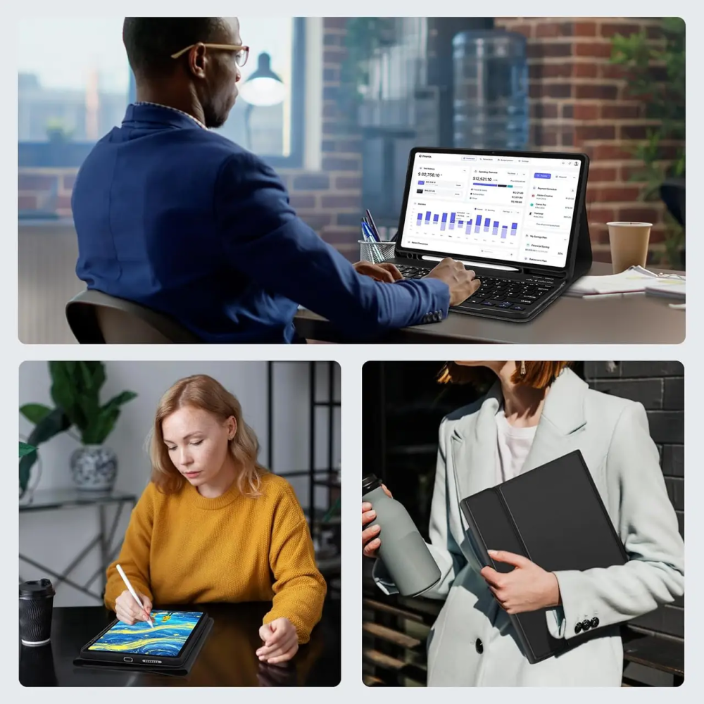 Чохол-клавіатура для Samsung Galaxy Tab S6 Lite 2024/2022/2020 10.4", Bluetooth, зі знімною клавіатурою та тримачем S-Pen Київ - фото 8
