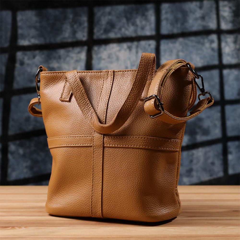 Стильна жіноча сумка з натуральної шкіри Vintage 22994 Рудий Київ - фото 10