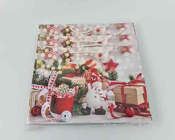 Бумажные пакеты большой горизонтальный 36/22/10  новоголний-07 (12 шт) Харьков