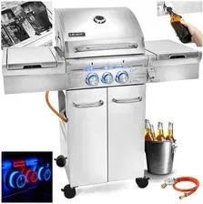 Гриль Yoer Grill Gazowy Duży Ogrodowy Żeliwny Nierdzewny 2+1 Steakbuff GG03S Київ - фото 1