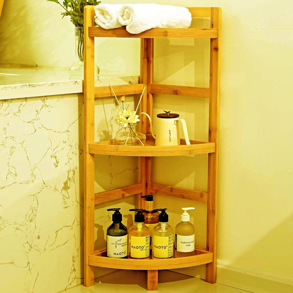 Стеллаж угловой для ванной 