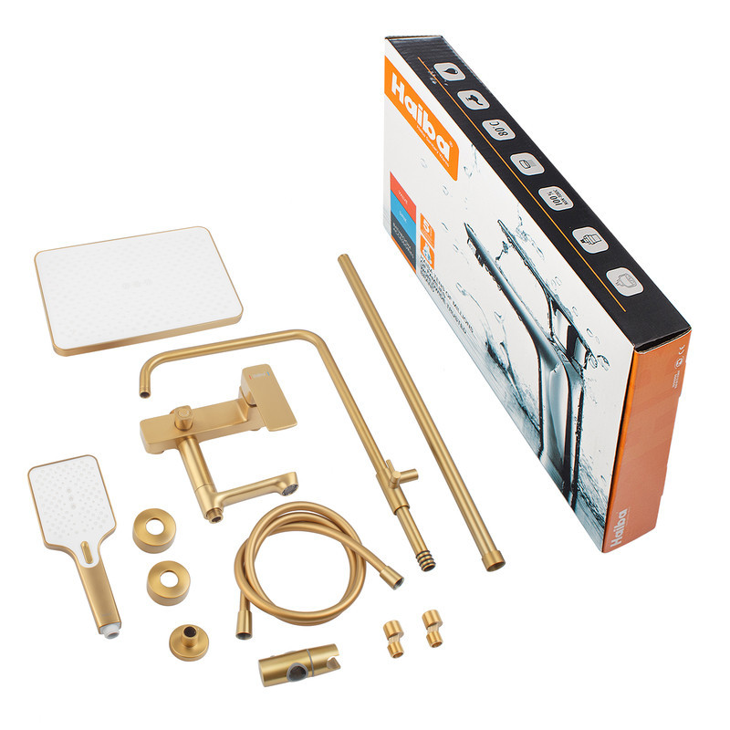 Душова колона зі змішувачем Haiba KUBUS 009-J BRUSHED GOLD   ( HB9627 ) 29686 Харьков - изображение 8
