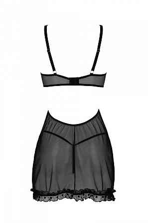 Эротический пеньюар Passion MARINA CHEMISE, S/M, black Sex Aura Киев