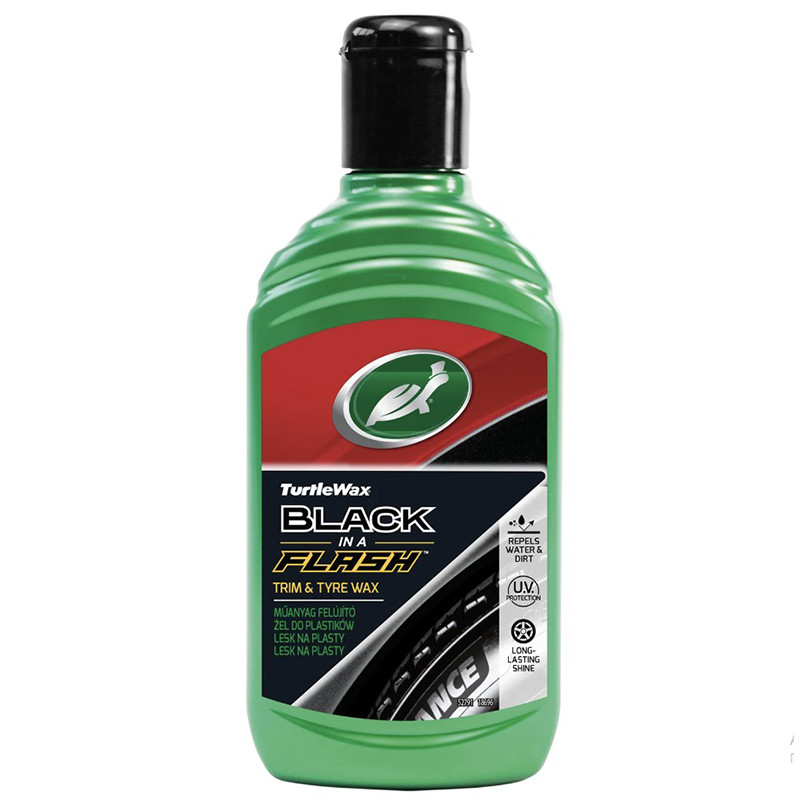 Полироль для резины и пластика Turtle Wax Black In a Flash 300мл Львов - изображение 1