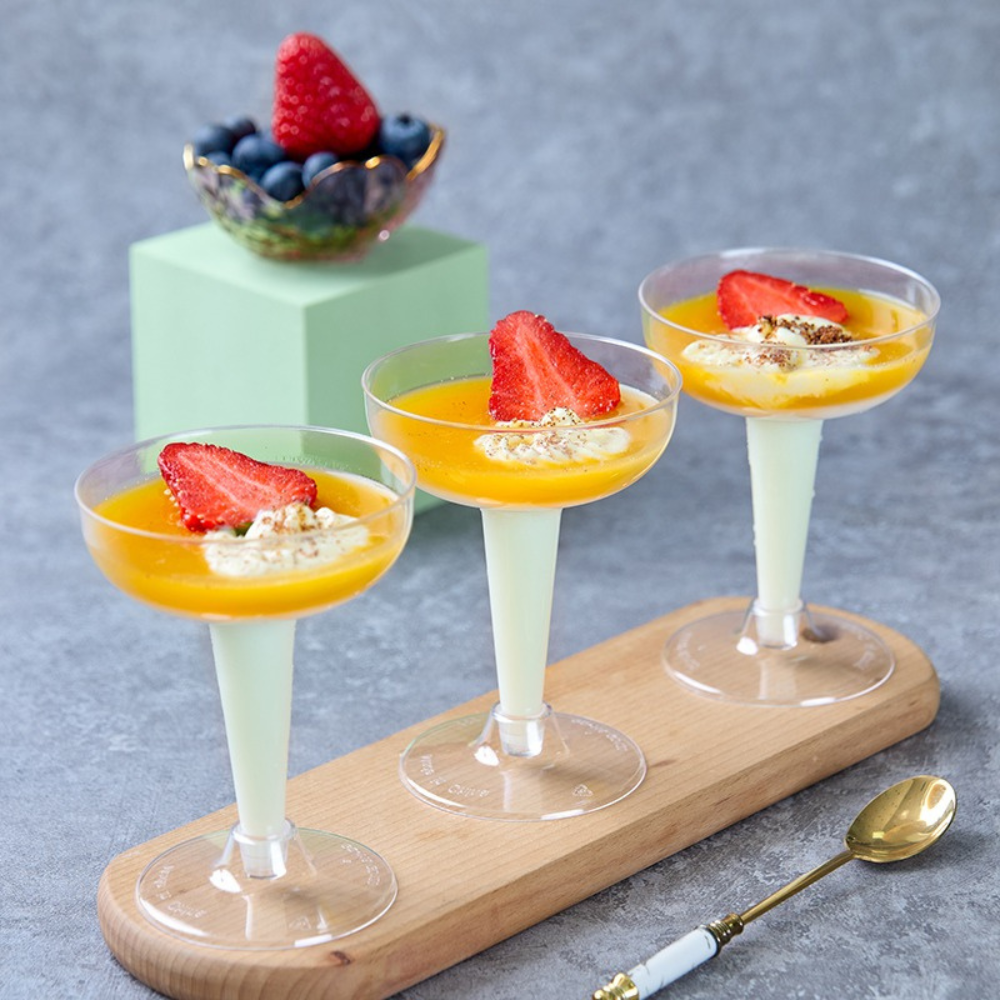 Набор бокалов для маргариты 140 мл, 10 шт, многоразовые, пластиковые, прозрачные, фуршетные для коктейлей с съёмной ножкой Каменец-Подольский - изображение 7