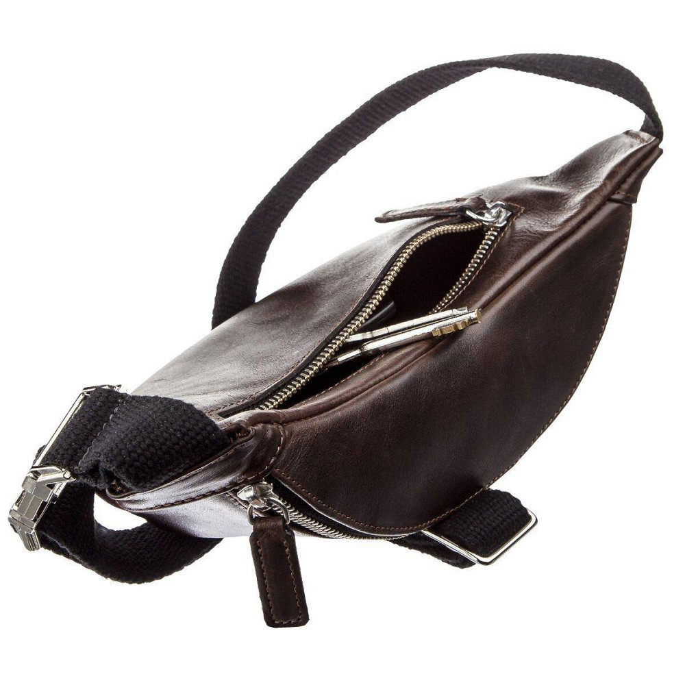 Поясная сумка Темно-коричневая (GRANDE PELLE) Киев - изображение 11