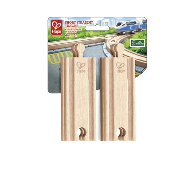 Железная дорога Hape Набор для железной дороги короткие прямые рельсы 4 шт (E3778) Винница - изображение 1