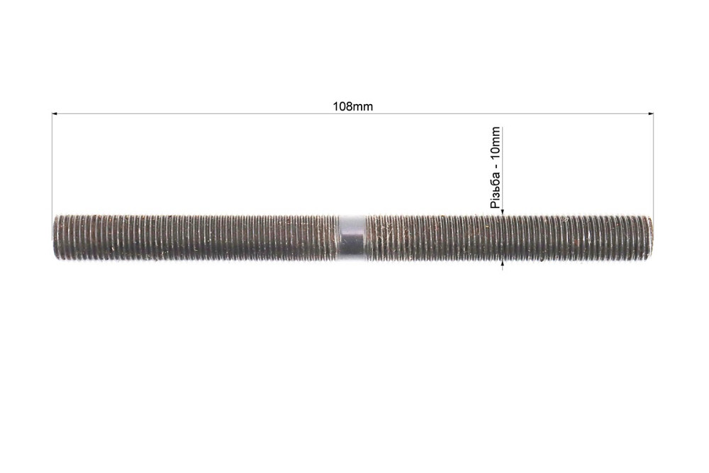 Вісь передня MTB М10х108мм, під ексцентрик, чорна Київ - фото 2