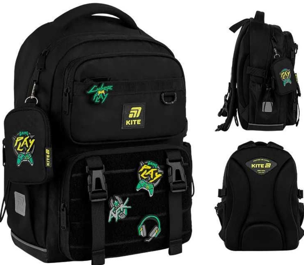 New. Рюкзак шкільний Kite Education Cyber Game K25-1022M-2 для хлопця. Київ - фото 7