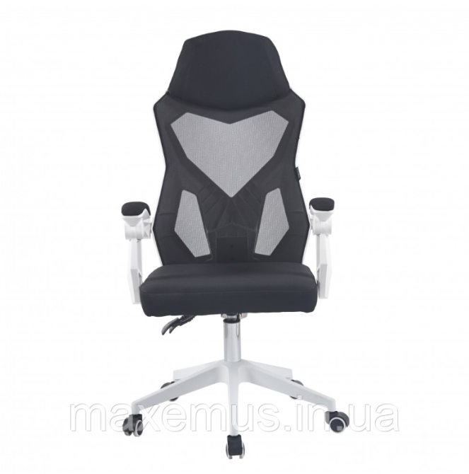 Геймерское кресло Bonro B057 белое из ткани компьютерное игровое кресло для ПК и приставки Мостиска - изображение 15