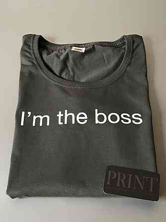 Женская футболка 100% хлопок - I`m the boss Черновцы