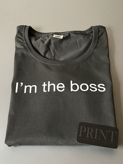 Женская футболка 100% хлопок - I`m the boss Черновцы - изображение 1