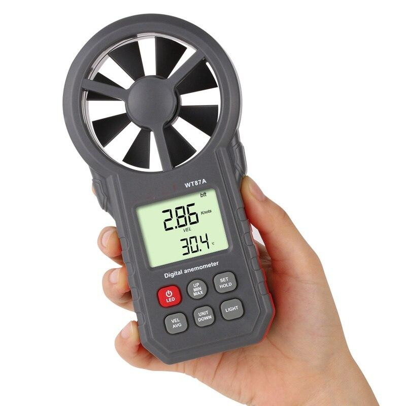 Анемометр крыльчатый 0,3-30м/с, -10-45°C WINTACT WT87A Чернигов - изображение 2