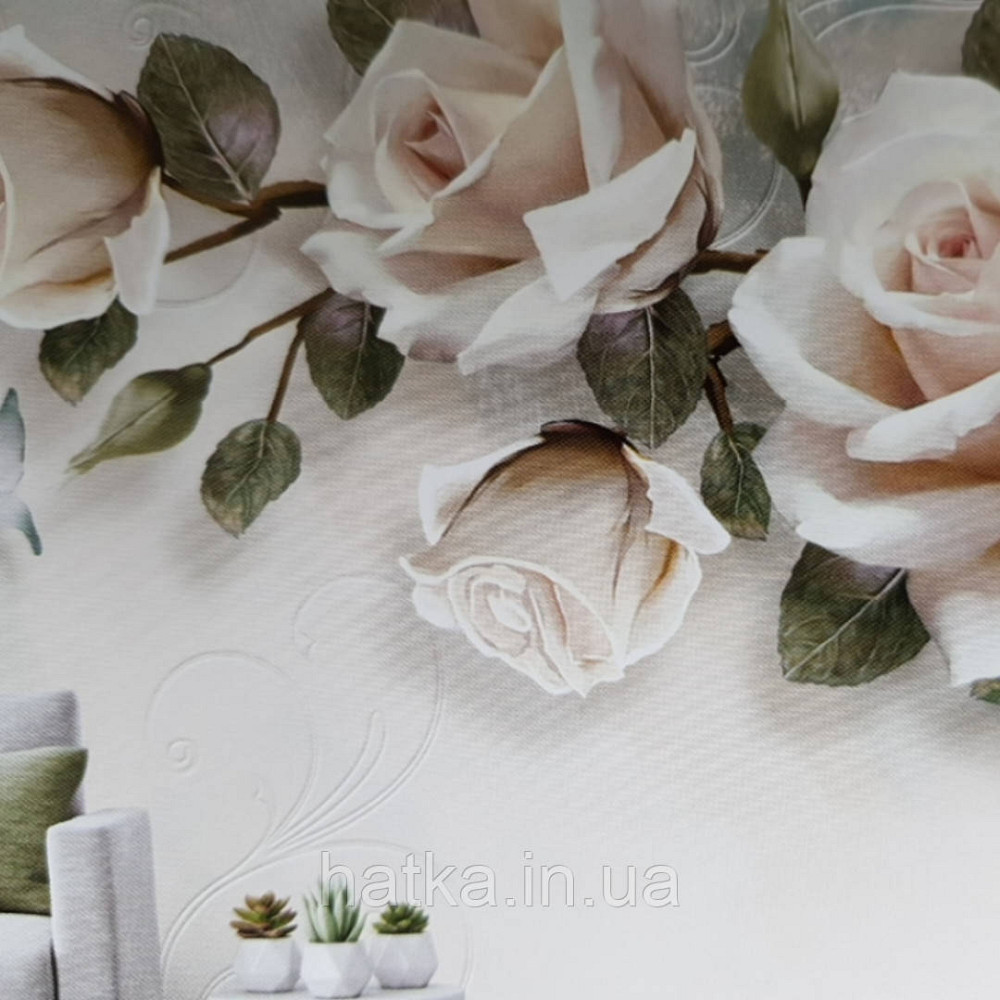 Шпалери вінілові на флізелін квіти троянди Київ - фото 1