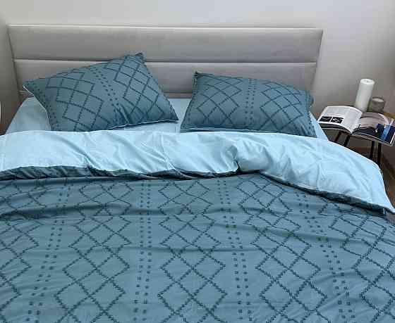 Ecotton Комплект постільної білизни Ecotton Jaquard полуторний 150х215 см бірюзовий Green Коломия