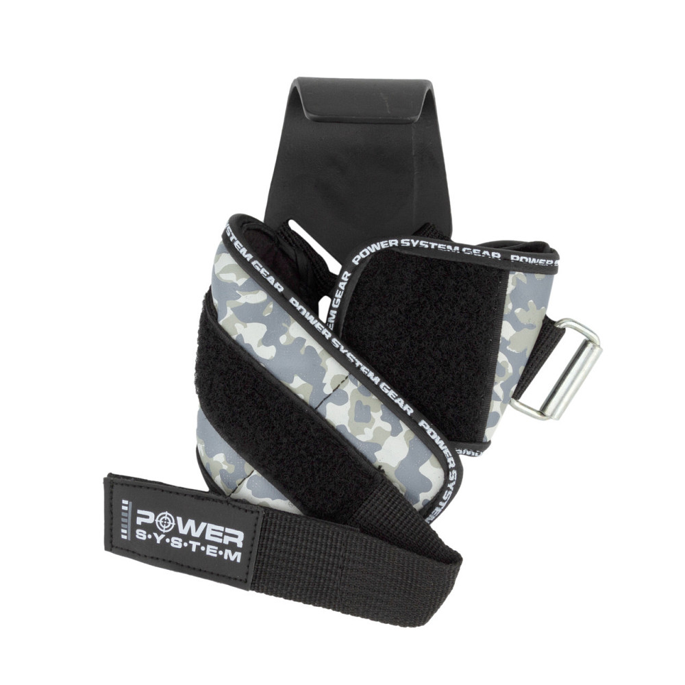 Гаки для тяги на зап'ястя Power System PS-3370 Hooks Camo Black/Grey XL Кам'янське - фото 3