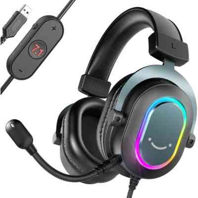 Навушники Fifine H6 RGB 7.1 Black (H6) Вінниця