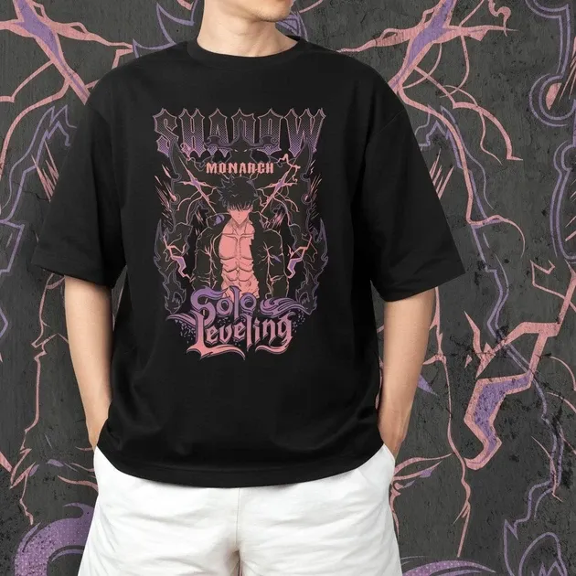 Футболка чоловіча з  принтом Solo Leveling Shadow Monarch Розмір 48 Дніпро - фото 3