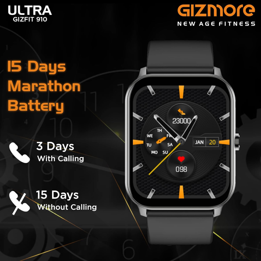Розумний годинник GIZMORE GizFit 910 Ultra BT — Стиль, ШІ та повний контроль на вашому зап'ясті Київ - фото 5