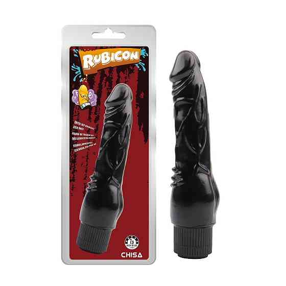 Вибратор реалистичный Chisa Rubicon Vibrating Naughty Cock, черный Sex Aura Киев