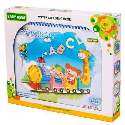 Развивающая игрушка Baby Team Книжечка-раскраска водная Паровозик (9030_паровозик_с_буквами) Винница