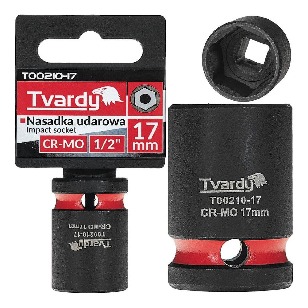 Головка ударна "Tvardy" з хром-молібденової сталі (Cr-Mo)  1/2"  6-гранна 17 мм Стрый - изображение 2