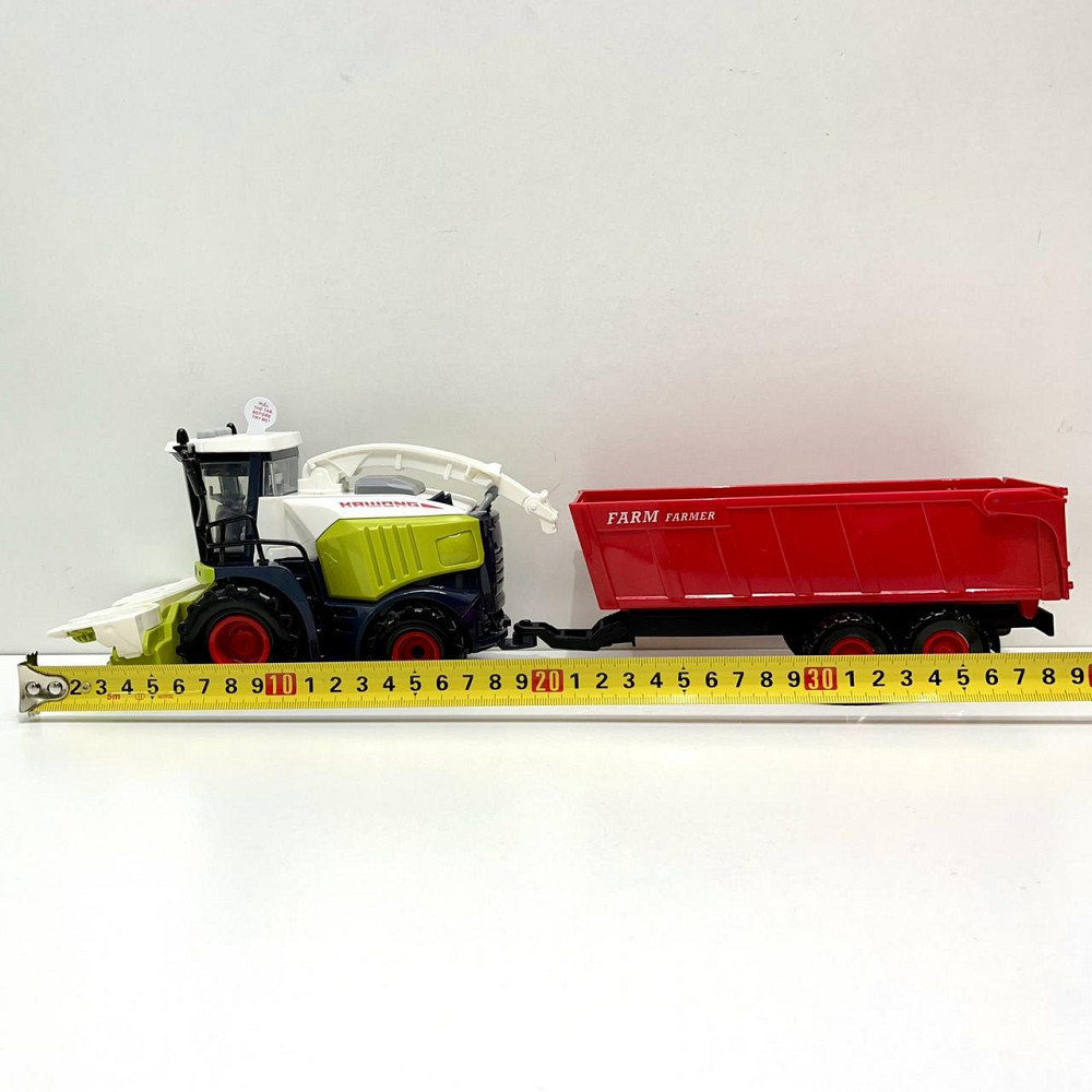 Комбайн інерційний з причепом звук світло рухомі деталі 40см Вид 1 (550-5C-6C) Чернігів - фото 7