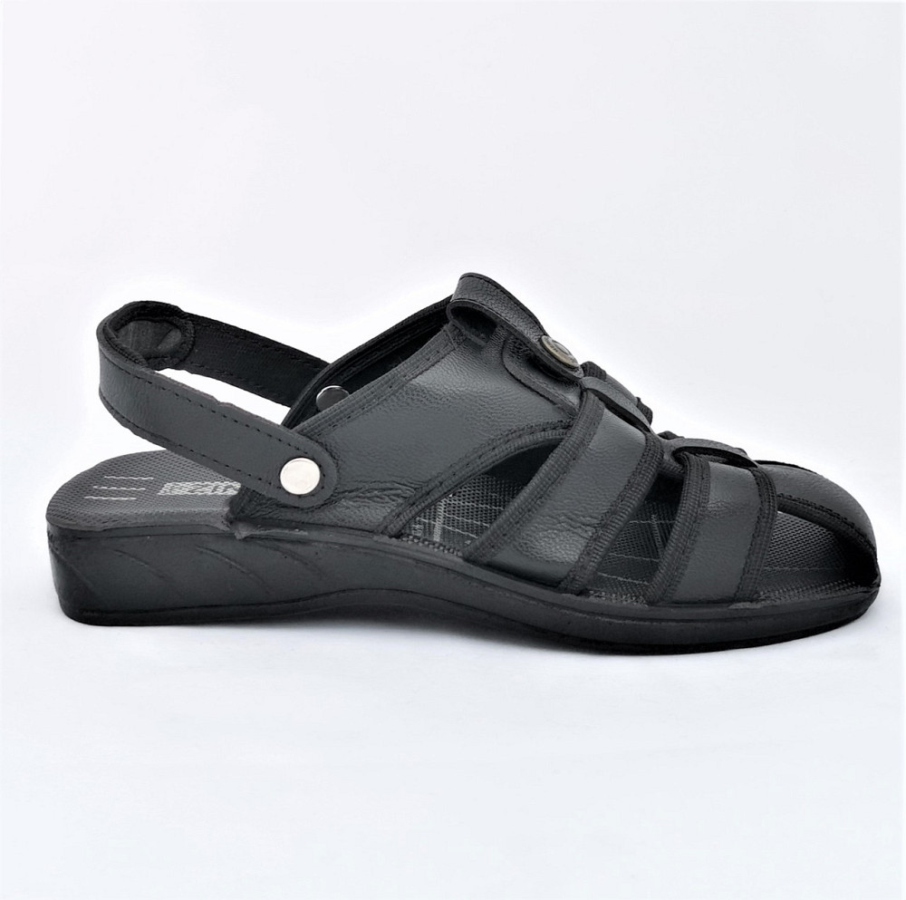 Чоловічі Шльопанці Сандалії Чорні Босоніжки на Липучці Тапочки (розміри: 40) Дніпро - фото 3