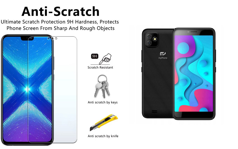 Защитное стекло NeoGlass для myPhone Fun 9 – ультрапрозрачное и устойчивое Киев - изображение 1