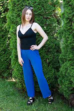 Штани жіночі літні, колір електрик, бузковий, молочний, топ Крохатушка одяг Київ