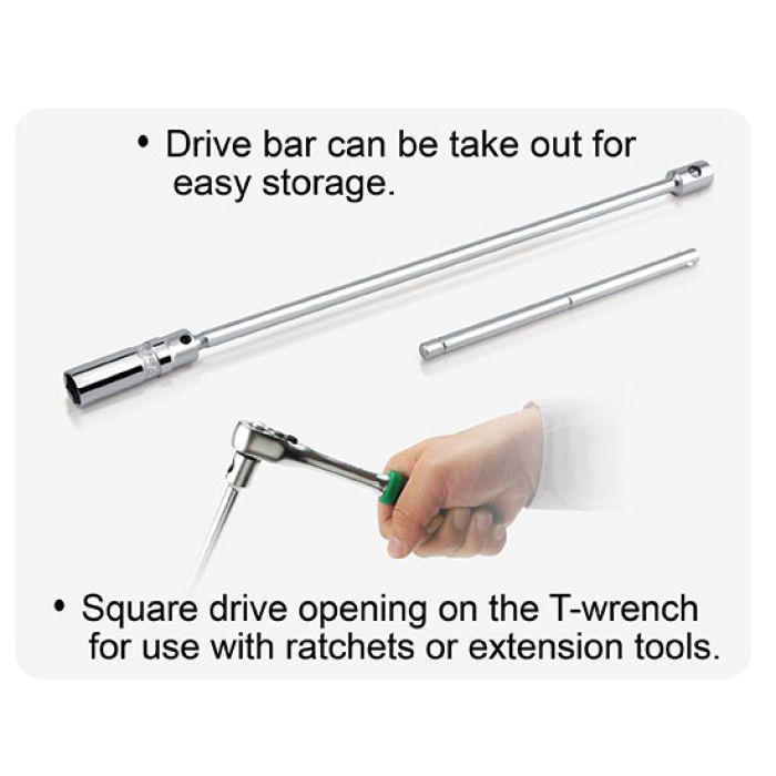 Ключ свечной с магнитом Т-образный TOPTUL 16мм L450мм CTHB1645 Одесса - изображение 2