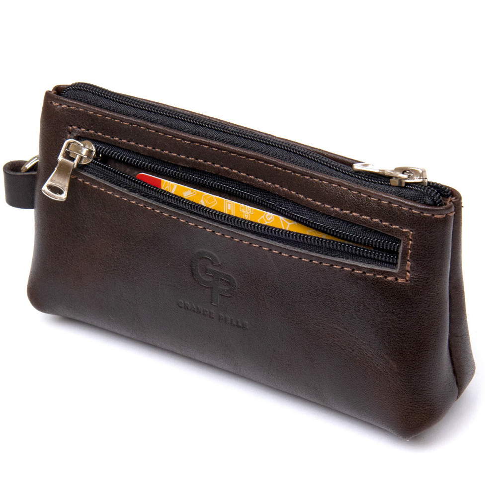 Шкіряна ключниця Коричневий (GRANDE PELLE) Київ - фото 10