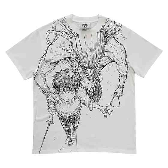 Футболка чоловіча з принтом аніме Аніме Джуджутсу Каісен Йута оверсайз (S/M/L) Черний Дніпро