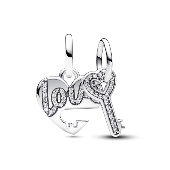 Серебряная бусина Pandora Сердце и ключ 793081C01MasterSem Киев
