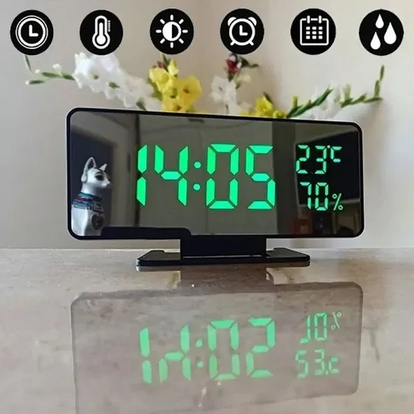 Часы электронные настольные зеленые VST-888Y Одесса - изображение 1