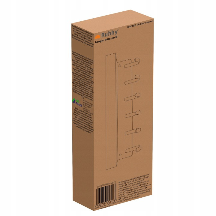 Настенная вешалка с полкой для одежды и вещей в стиле лофт Ruhhy (24603) Нововолынск - изображение 7