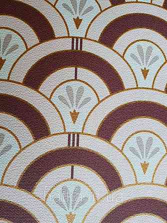 Шпалери вінілові Lutece Melody 51197103 геометрія напівкруги смуги фігури рожеві бордові білі золотисті Київ