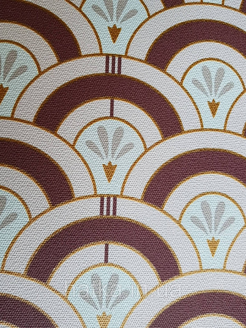 Шпалери вінілові Lutece Melody 51197103 геометрія напівкруги смуги фігури рожеві бордові білі золотисті Київ - фото 3